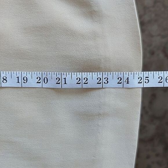 Vtg Dana Buchman cream silk high waisted below knee pencil skirt - Picture 11 of 14